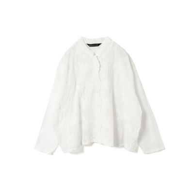 mizuiro ind レーススタンドカラーワイドシャツ | mizuiro