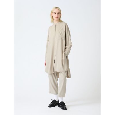 mizuiro ind バンドカラーロングシャツ | mizuiro ind