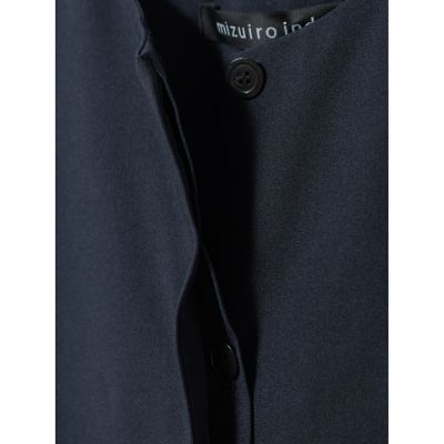 mizuiro ind ミズイロインド フロントフライコクーンジレ ネイビー mizuiro ind（ミズイロインド）フロントフライ コクーン ジレ｜ROCOCO
