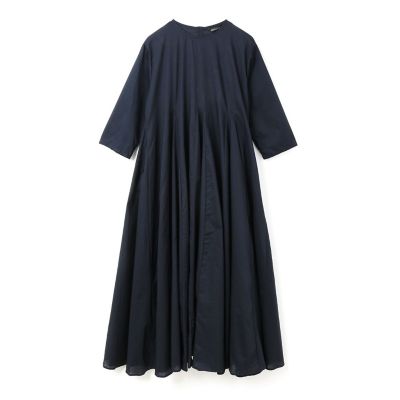 mizuiro ind クルーネックボリュームフレアワンピース