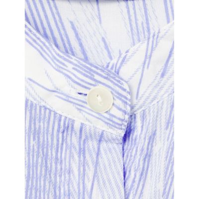 mizuiro ind プリントスタンドカラーシャツチュニック