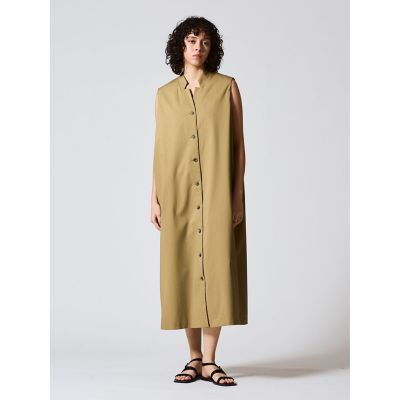 ＜mizuiro ind (Women)＞ｍｉｚｕｉｒｏ　ｉｎｄ　スタンドカラーストレートワンピース