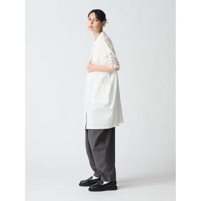 mizuiro ind バテンレースワイドシャツワンピース | mizuiro