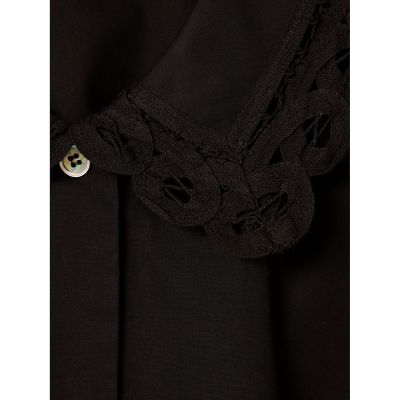 mizuiro ind バテンレースワイドシャツワンピース