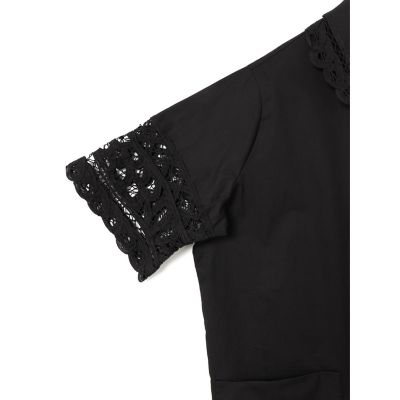 mizuiro ind バテンレースワイドシャツワンピース | mizuiro