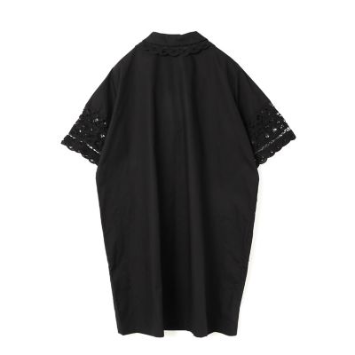 mizuiro ind バテンレースワイドシャツワンピース