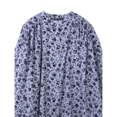 mizuiro ind スモールフラワーギャザーシャツ
