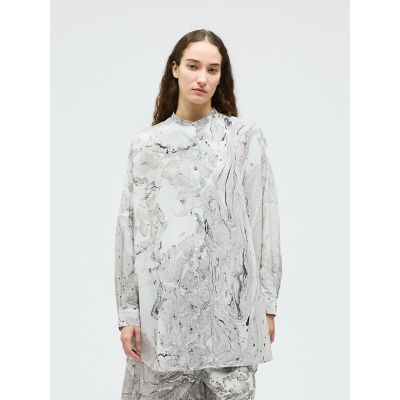 ＜mizuiro ind (Women)＞ｍｉｚｕｉｒｏ　ｉｎｄ　マーブルプリントチュニックワンピース