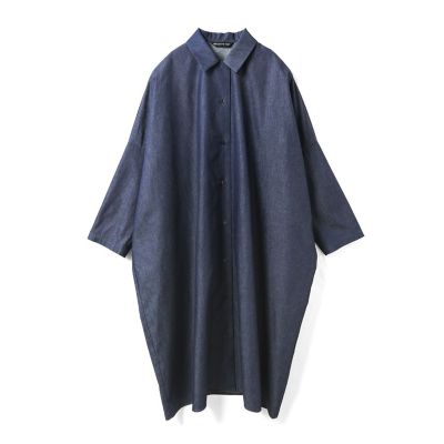 mizuiro ind デニムワイドシャツコート | mizuiro ind