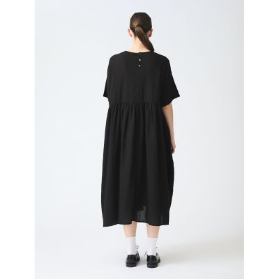 mizuiro ind カットジャガードクルーネックギャザー