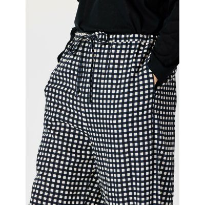 mizuiro ind チェックプリントイージーパンツ