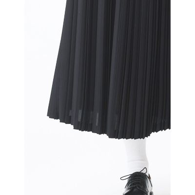 ミズイロインド　プリーツスカート　mizuiroind 黒　未使用 mizuiro ind (ミズイロインド) プリーツロングスカート