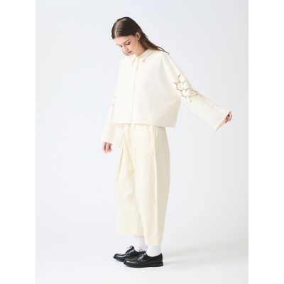 ｍｉｚｕｉｒｏ　ｉｎｄ　コットンリネンハイウエストタックワイドパンツ