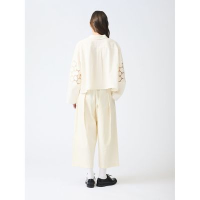 ｍｉｚｕｉｒｏ　ｉｎｄ　コットンリネンハイウエストタックワイドパンツ