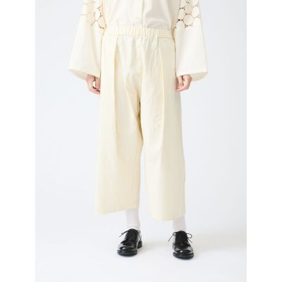 ｍｉｚｕｉｒｏ　ｉｎｄ　コットンリネンハイウエストタックワイドパンツ