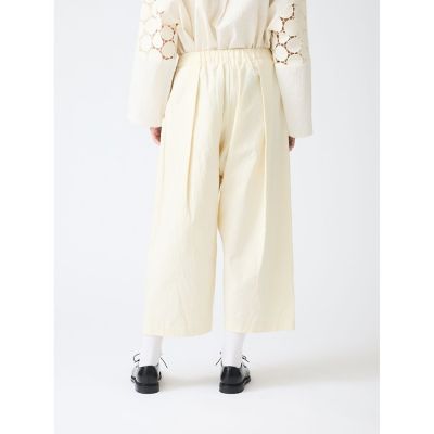 ｍｉｚｕｉｒｏ　ｉｎｄ　コットンリネンハイウエストタックワイドパンツ