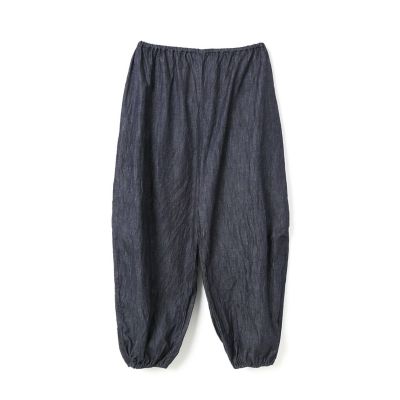 mizuiro ind デニムドローストリングボリュームパンツ