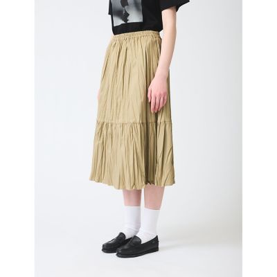 mizuiro ind ワッシャープリーツティアードスカート