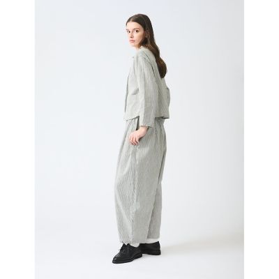 ｍｉｚｕｉｒｏ　ｉｎｄ　ヒッコリーワイドテーパードパンツ