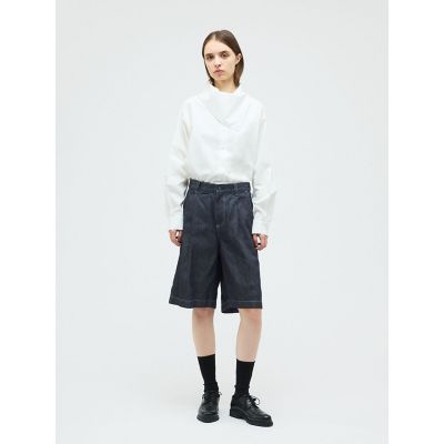 ＜mizuiro ind (Women)＞ｍｉｚｕｉｒｏ　ｉｎｄ　デニムハーフパンツ（ＯＮＥＷＡＳＨ）