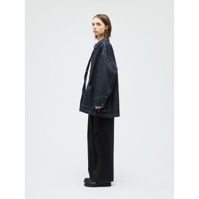 mizuiro ind ワイドデニムカバーオール（ONEWASH