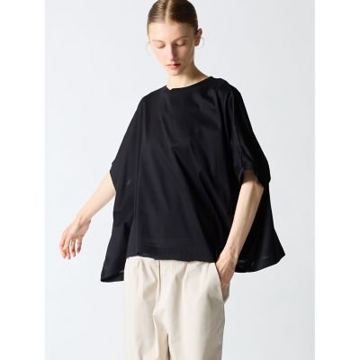 美品 mizuiro ind ミズイロインド コットンクルーネックワイドTシャツ mizuiro ind クルーネックワイドT | mizuiro ind