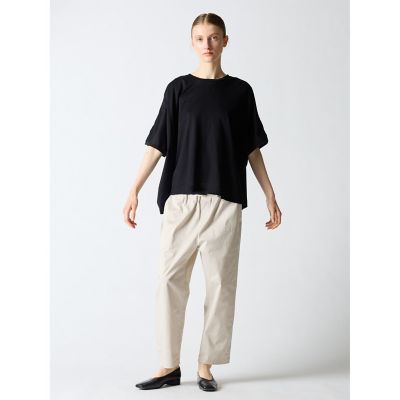 美品 mizuiro ind ミズイロインド コットンクルーネックワイドTシャツ mizuiro ind クルーネックワイドT | mizuiro ind