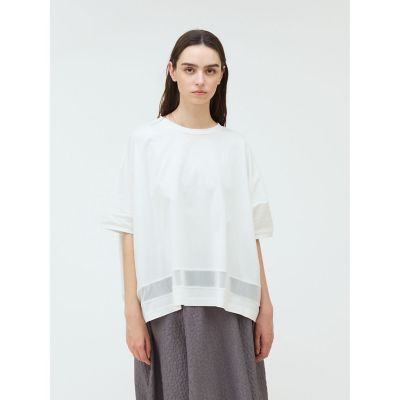 mizuiro ind (Women)/ミズイロインド mizuiro ind メッシュミックスワイドプルオーバー