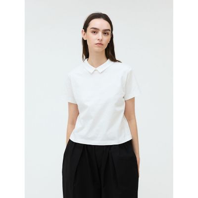 ＜mizuiro ind (Women)＞ｍｉｚｕｉｒｏ　ｉｎｄ　襟付きＴシャツ