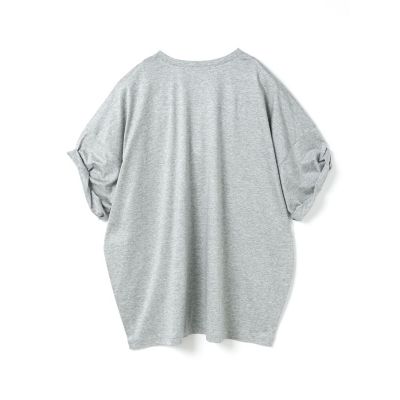 SALE！ミズイロインド mizuiro ind ロールアップ スリーブ ワイドTシャツ レディース クルーネック 半袖 カットソー 2-210109 mizuiroind ＼クーポンあり／SALE！ミズイロインド mizuiro ind