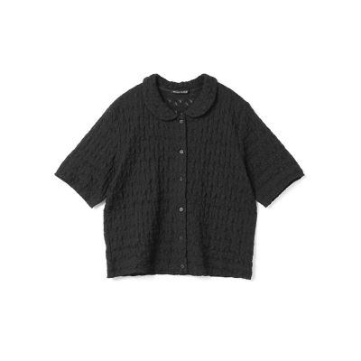 ミズイロインド　ストレッチラウンドカラーシャツ　今季新品 セール】 mizuiro ind ストレッチレースラウンドカラーシャツ