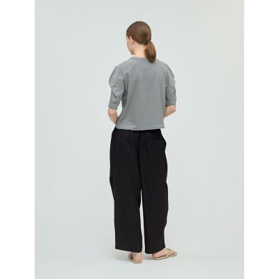 tシャツ mizuiro ind ボーダードレープスリーブTシャツ レディース MARcourt｜mizuiro ind ボーダードレープスリーブTシャツ