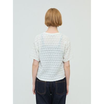 ｍｉｚｕｉｒｏ　ｉｎｄ　ストレッチレースクルーネックＴシャツ