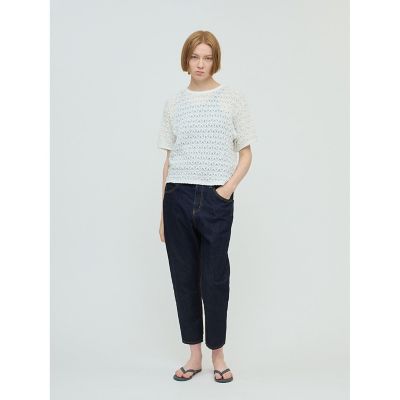 ｍｉｚｕｉｒｏ　ｉｎｄ　ストレッチレースクルーネックＴシャツ