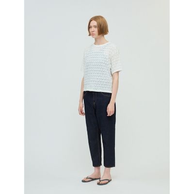 ｍｉｚｕｉｒｏ　ｉｎｄ　ストレッチレースクルーネックＴシャツ