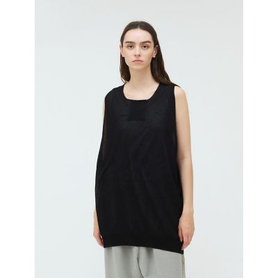 ＜mizuiro ind (Women)＞ｍｉｚｕｉｒｏ　ｉｎｄ　クルーネックワイドベスト