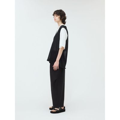 mizuiroind ワイドVネックベスト ブラック mizuiro ind ワイドVネックベスト｜ MARcourt ONLINE STORE