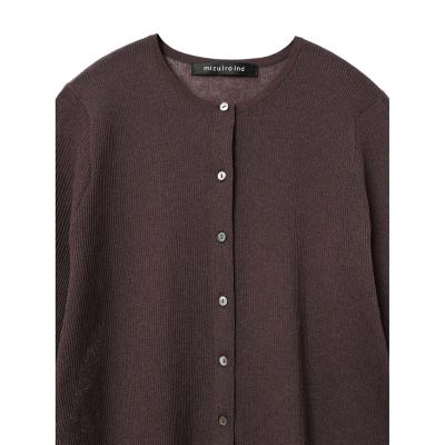 ｍｉｚｕｉｒｏ　ｉｎｄ　クルーネックリブカーディガン