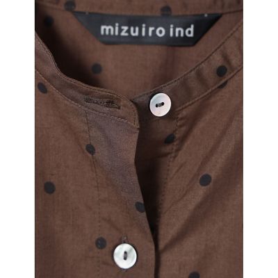 ドットスタンドカラーワイドシャツ | mizuiro ind (Women)/ミズイロ
