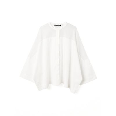 mizuiro ind スタンドカラーシアーシャツ | mizuiro