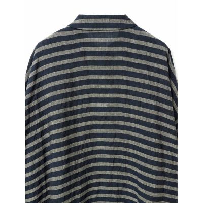 ｍｉｚｕｉｒｏ　ｉｎｄ　ボーダーリネンワイドシャツ
