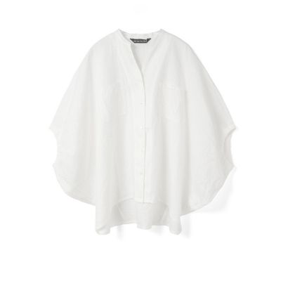 ｍｉｚｕｉｒｏ　ｉｎｄ　リネンスタンドカラーコクーンシャツ