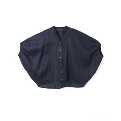 ｍｉｚｕｉｒｏ　ｉｎｄ　リネンスタンドカラーコクーンシャツ