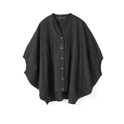 ｍｉｚｕｉｒｏ　ｉｎｄ　リネンスタンドカラーコクーンシャツ