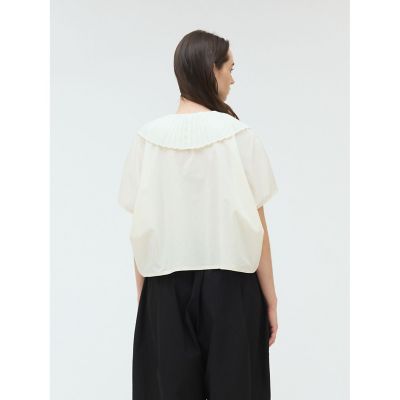 ｍｉｚｕｉｒｏ　ｉｎｄ　プリーツカラーシャツ