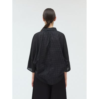 mizuiro ind ドットギャザードルマンシャツ | mizuiro