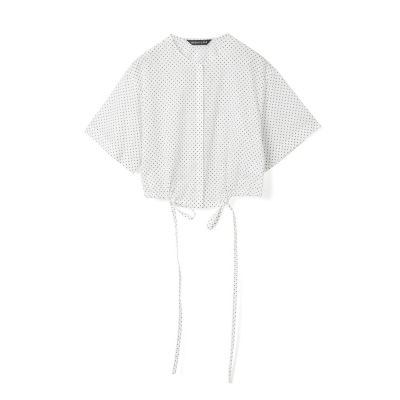 ｍｉｚｕｉｒｏ　ｉｎｄ　ドットドローストリングシャツ
