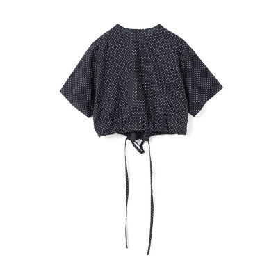 ｍｉｚｕｉｒｏ　ｉｎｄ　ドットドローストリングシャツ
