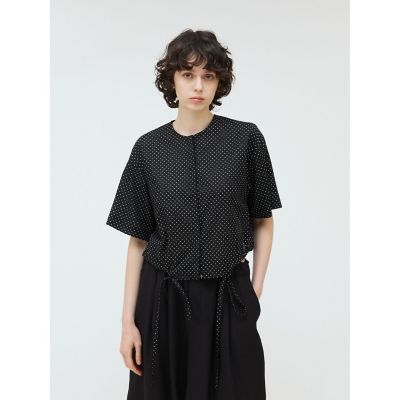 mizuiro ind (Women)/ミズイロインド mizuiro ind ドットドローストリングシャツ