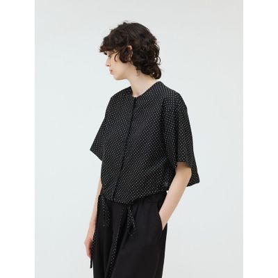 ｍｉｚｕｉｒｏ　ｉｎｄ　ドットドローストリングシャツ
